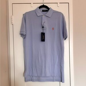 NWT Polo Ralph Lauren Men's Classic Fit Polo Shirt Pebble Blue Size Small